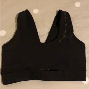 Whitney Simmons x GymShark black sports bra